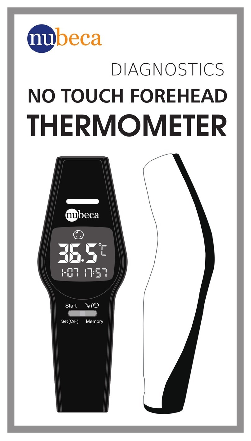 nubeca No Touch Forehead Thermometer Important instructions