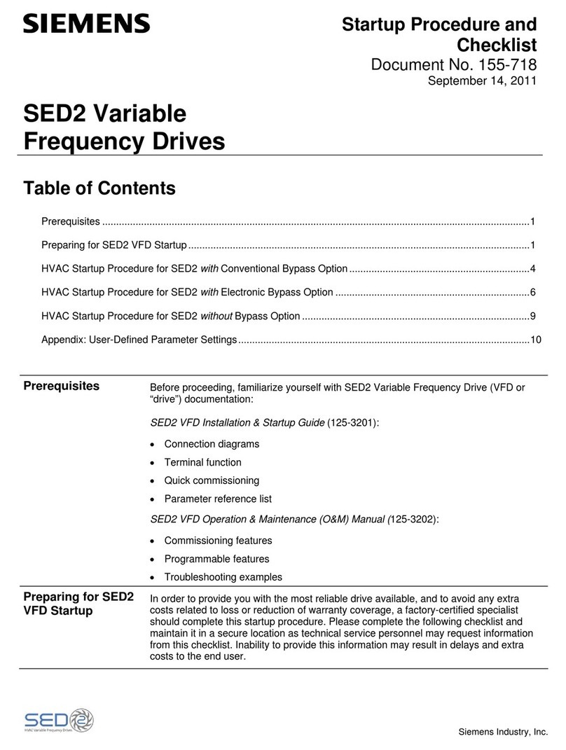 Siemens SED2 VFD Installation manual