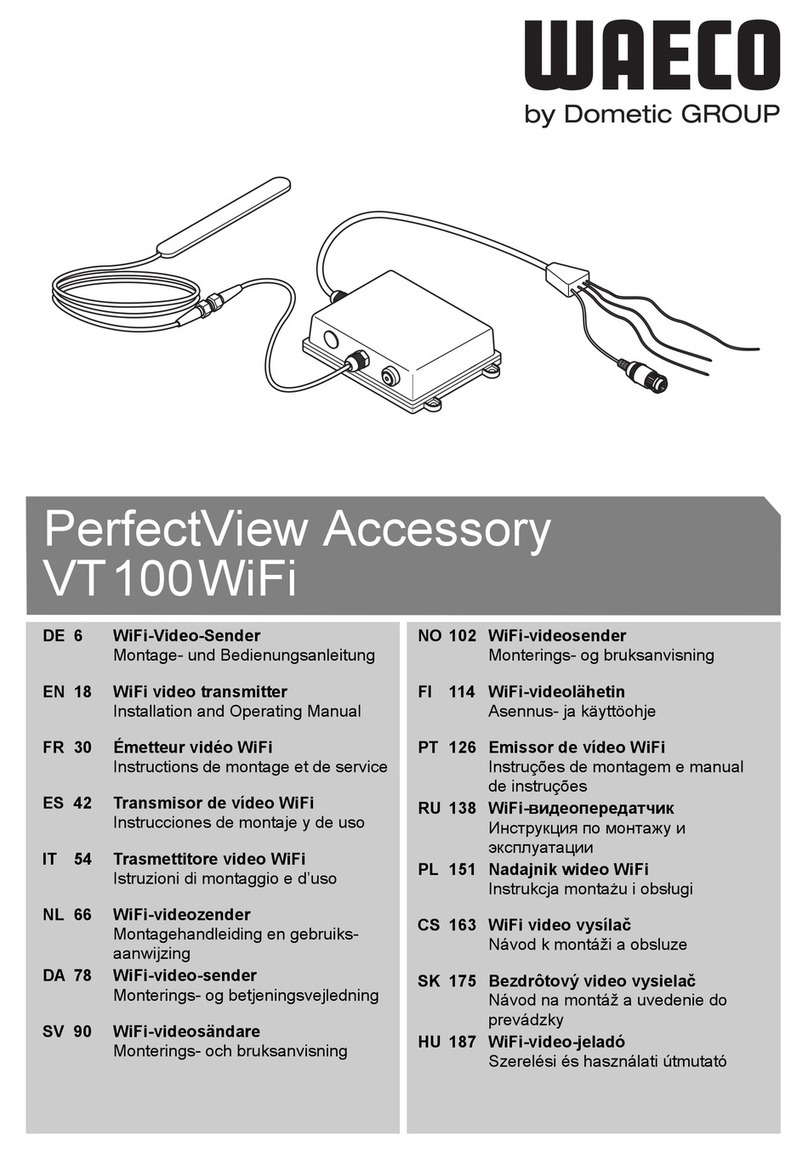 Waeco PerfectView VT100WiFi Installation & operation manual