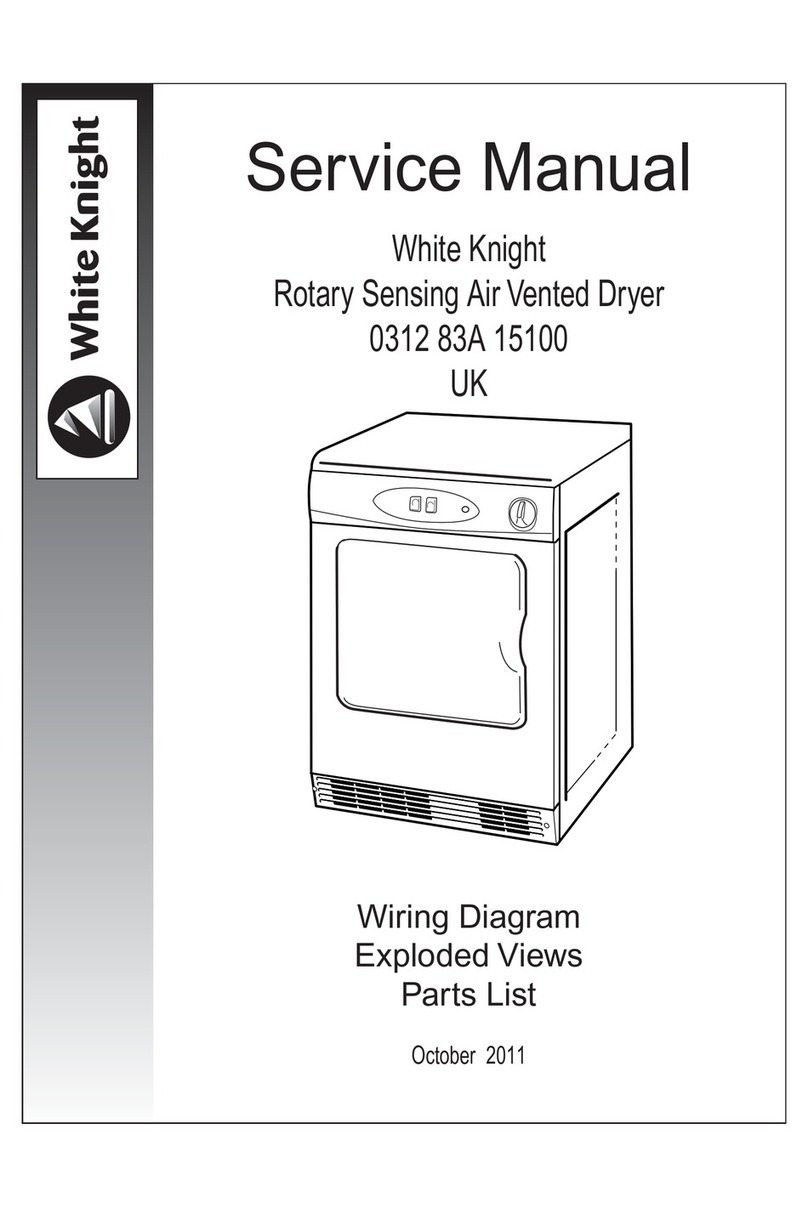 White Knight 0312 83A 15100 User manual
