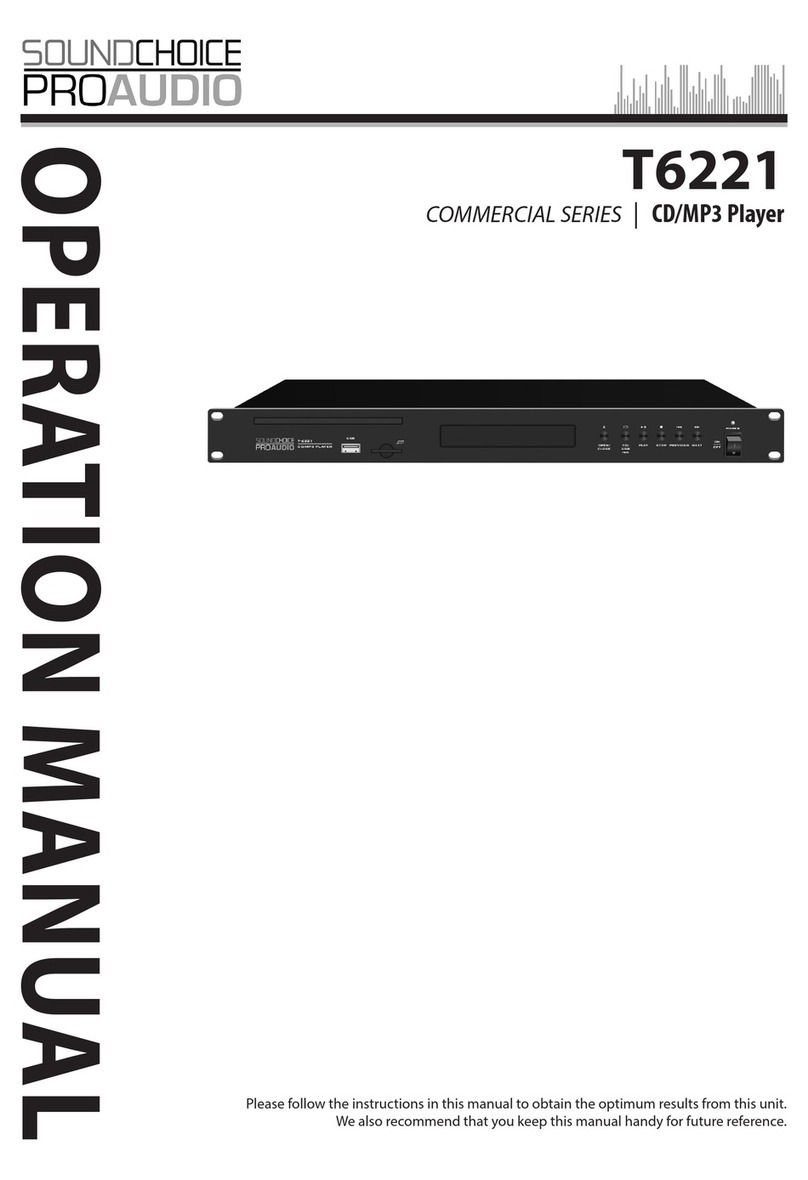 Soundchoice PROAudio T6221 Operation manual