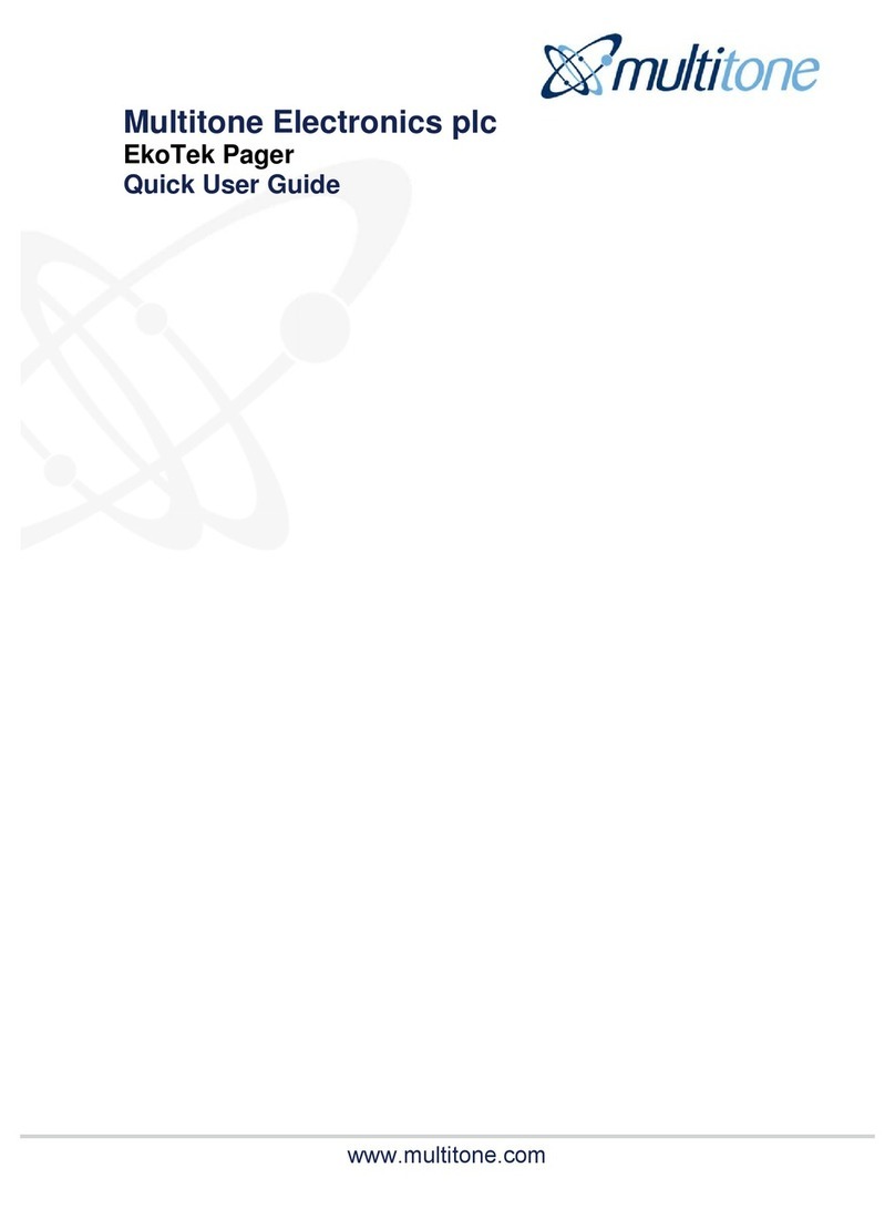 Multitone EkoTek Pager Instruction manual