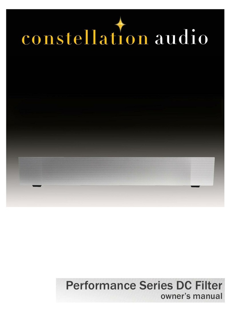 Constellation audio Performance Series DC Filter owner's manual