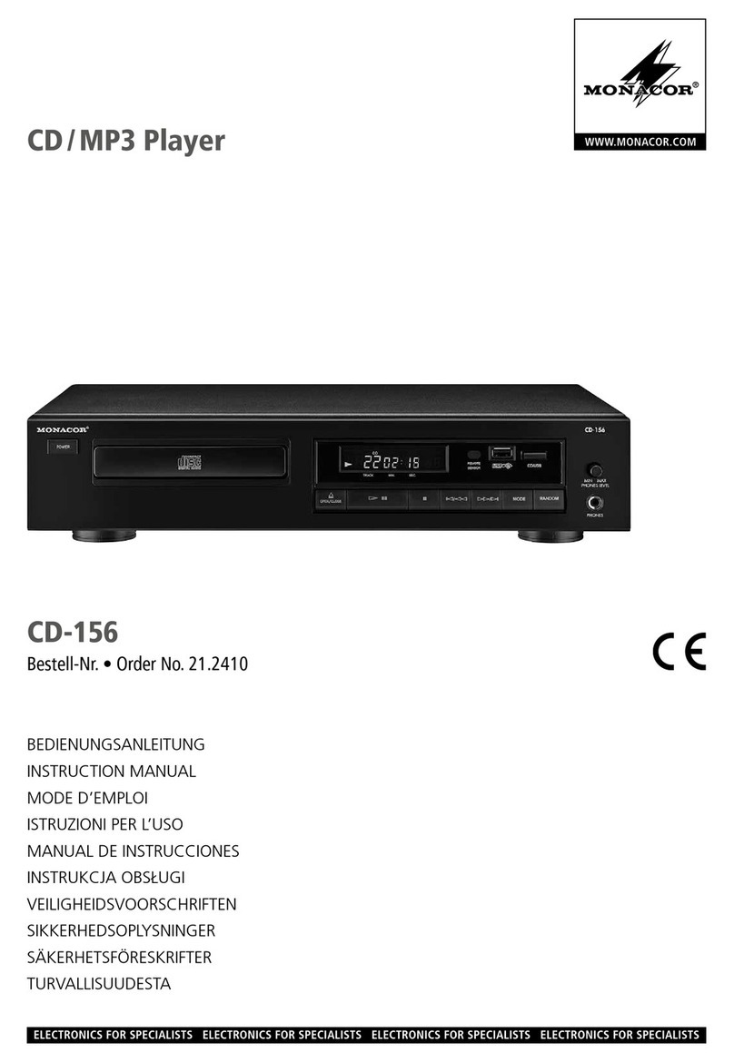Monacor CD-156 instruction manual