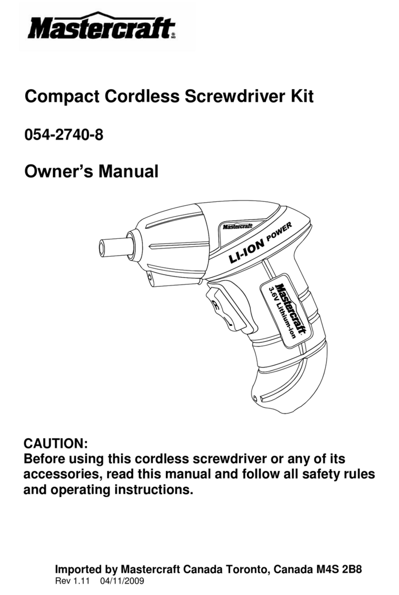 MasterCraft 054-2740-B User manual