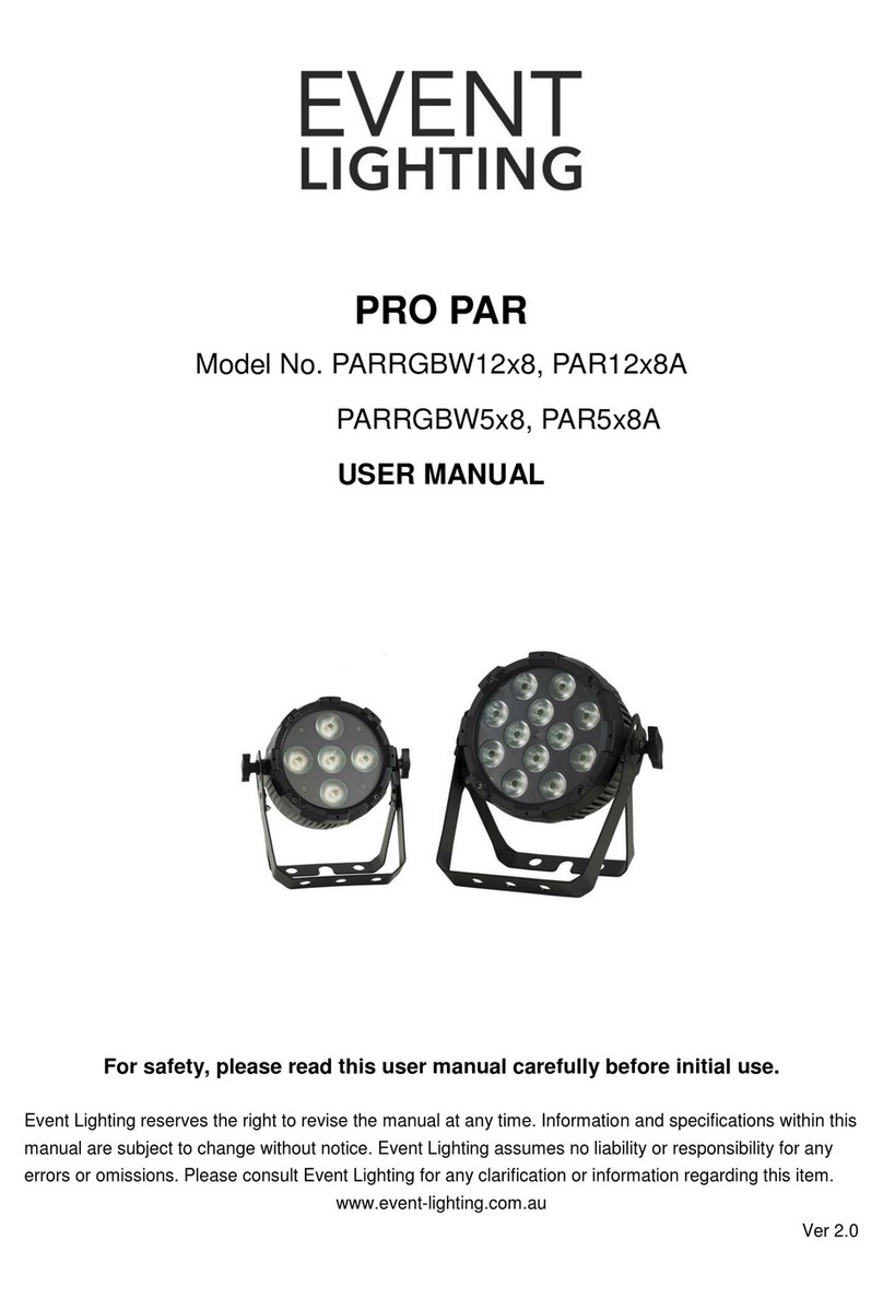 Event Lighting PARRGBW12x8 User manual