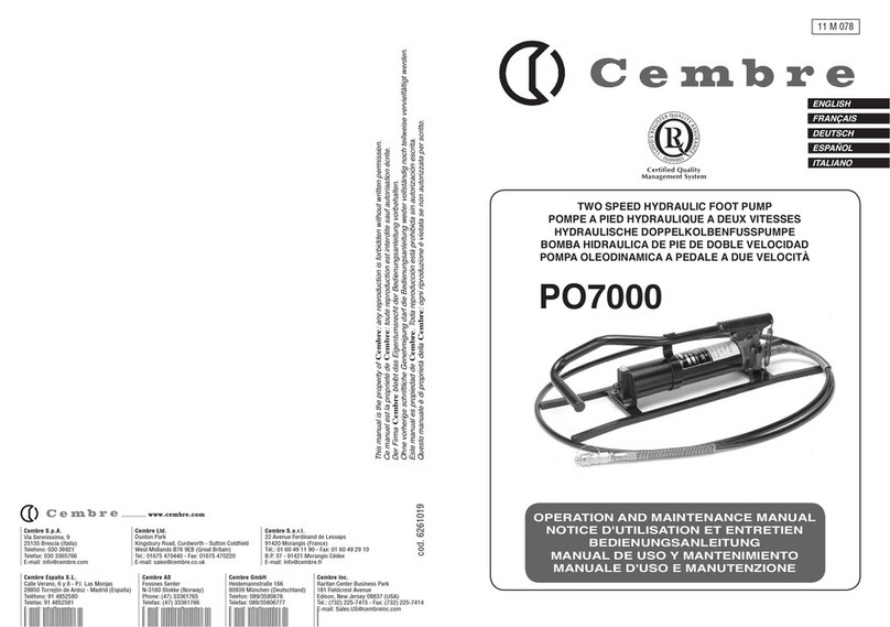 Cembre PO7000 User manual Cembre PO7000 User manual