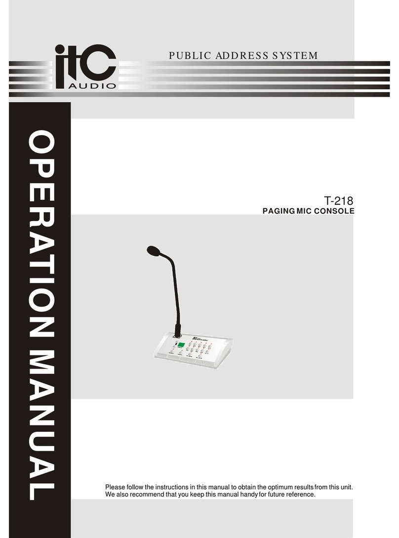 ITC Audio T-218 Operation manual