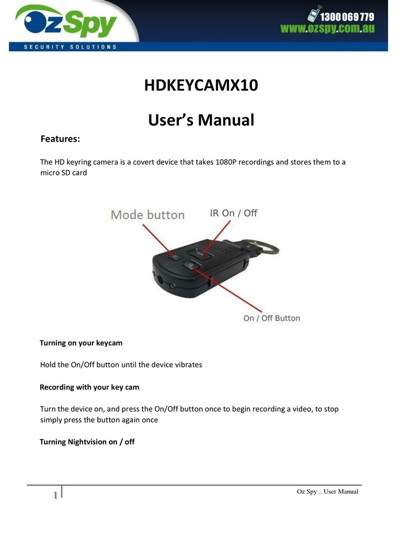 OzSpy HDKEYCAMX10 user manual