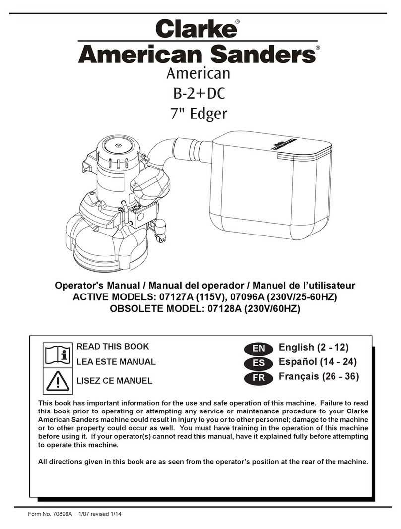 Clarke 07127A Operator's manual