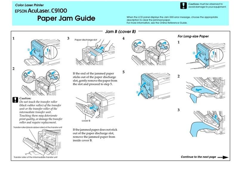 Epson AcuLaser C9100 Quick reference guide