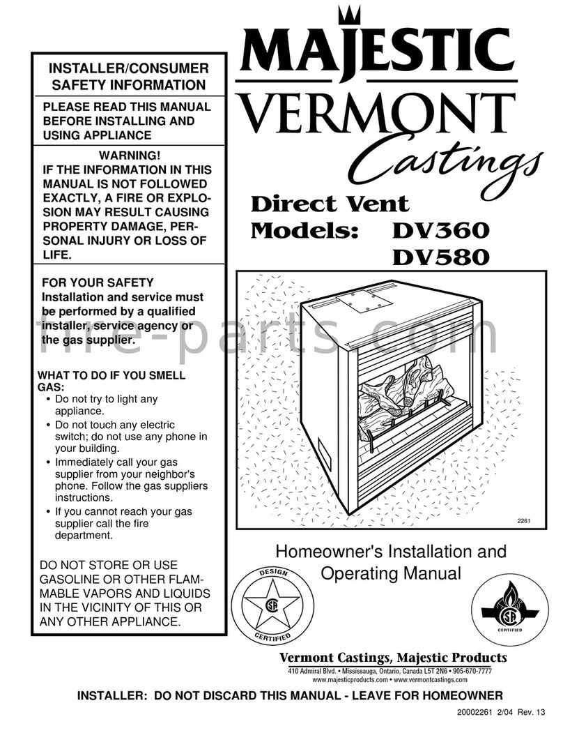 Majestic DV360 Homeowner's installation and operating manual