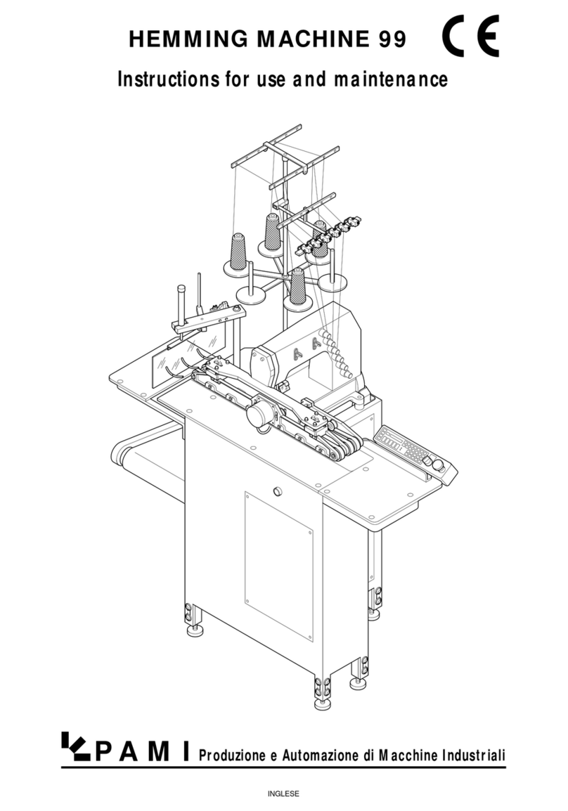 PAMI Hemming Machine 99 Instructions for use and maintenance