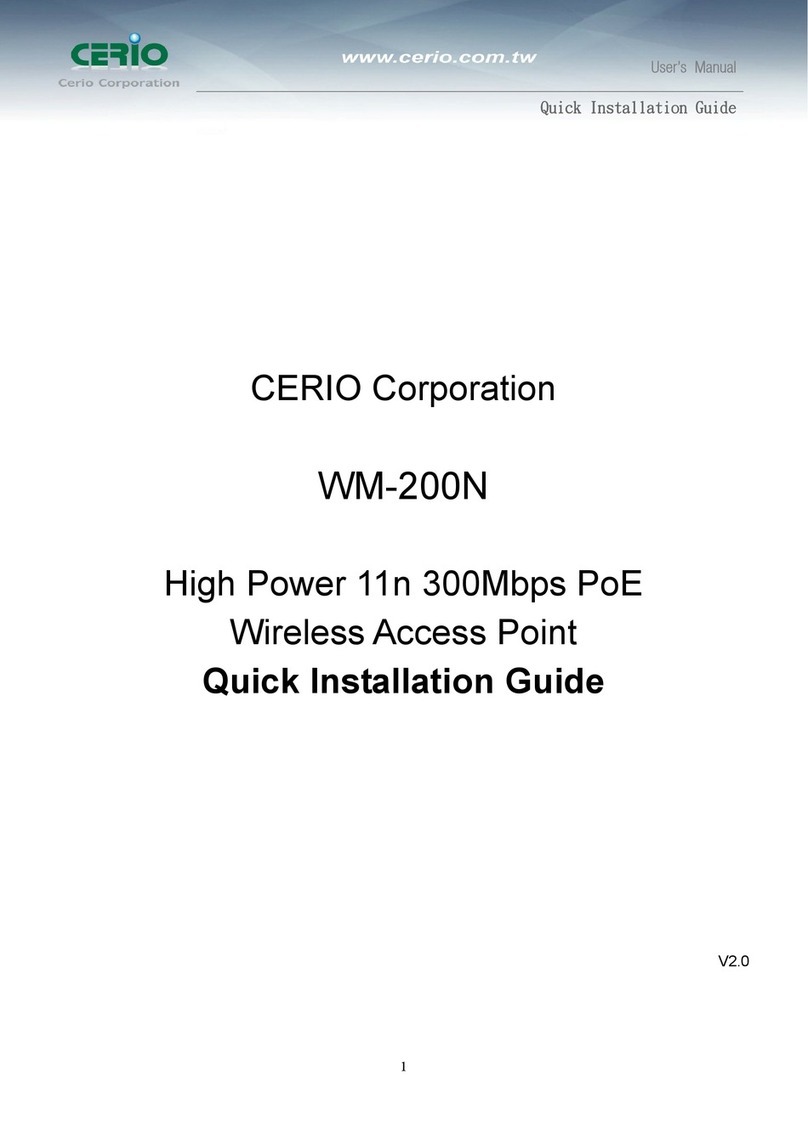 Cerio WM-200N User manual Cerio WM-200N User manual