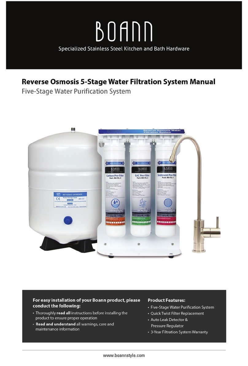 Boann Reverse Osmosis 5-Stage Water Filtration... user manual Boann Reverse Osmosis 5-Stage Water Filtration... user manual