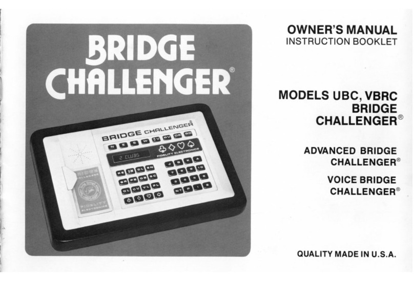 Brige challenger UBC owner's manual