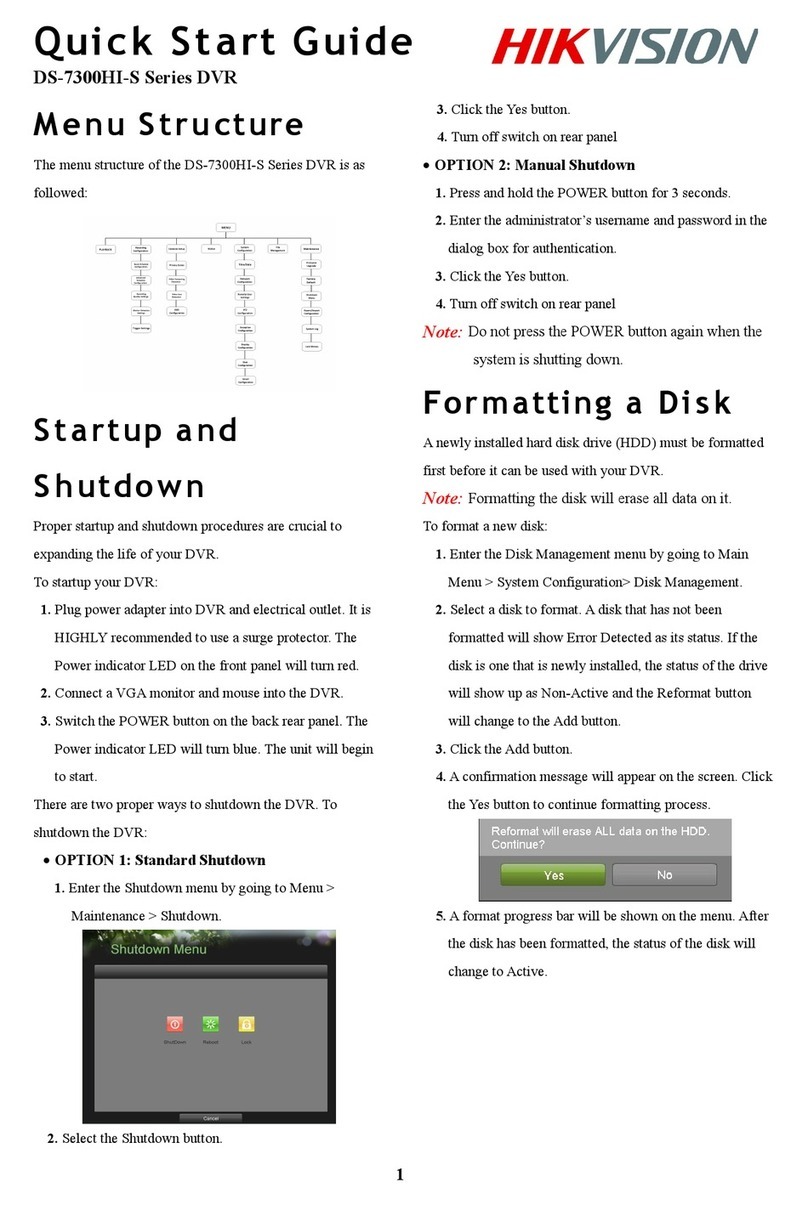 HIK VISION DS-7300HI-S Series quick start guide