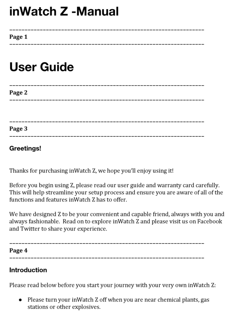 INWATCH inWatch Z manual