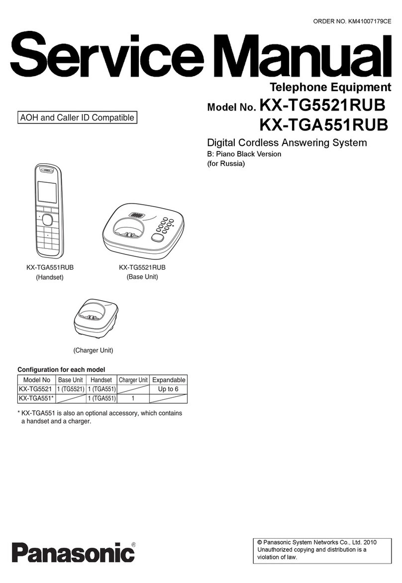 Panasonic KX-TG5521RUB Service manual