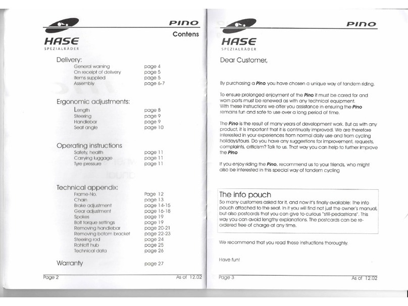Hase Spezialräder Pino owner's manual