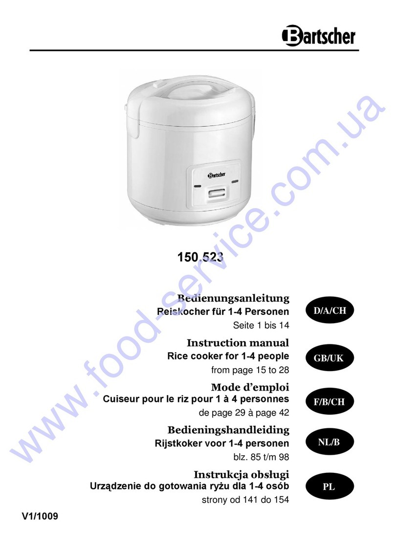 Bartscher 150.523 instruction manual
