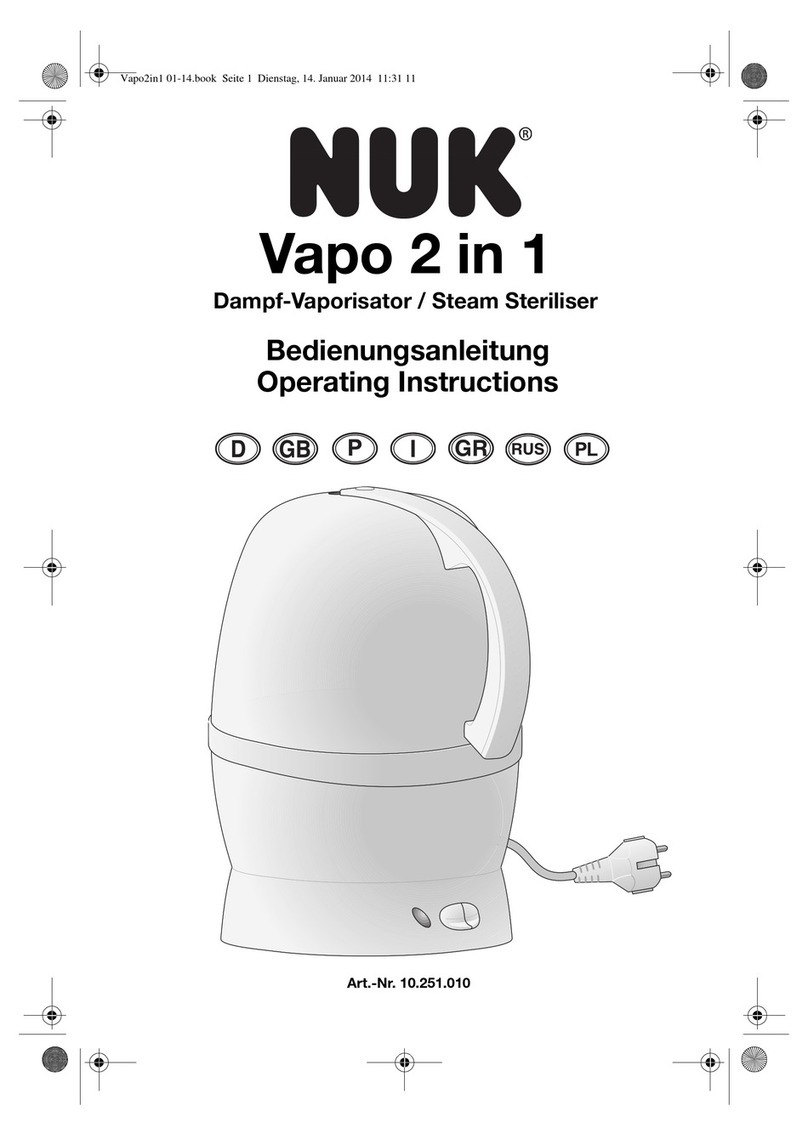 NUK Vapo 2 in 1 operating instructions