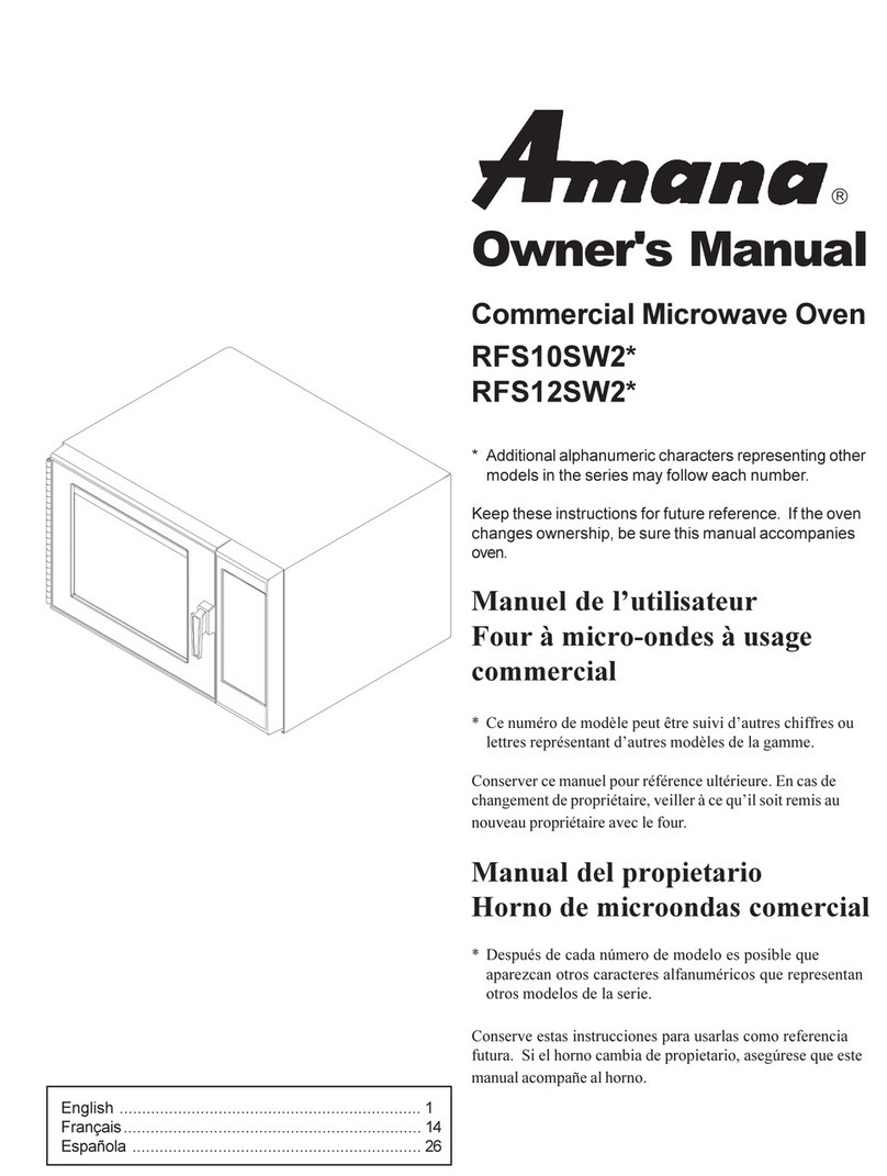 Amana RFS10SW2 Series User manual Amana RFS10SW2 Series User manual