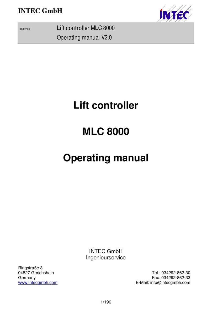 Intec MLC 8000 operating manual