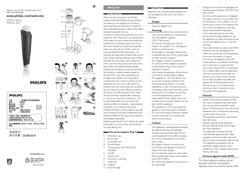 Philips VisaPure Essential user manual