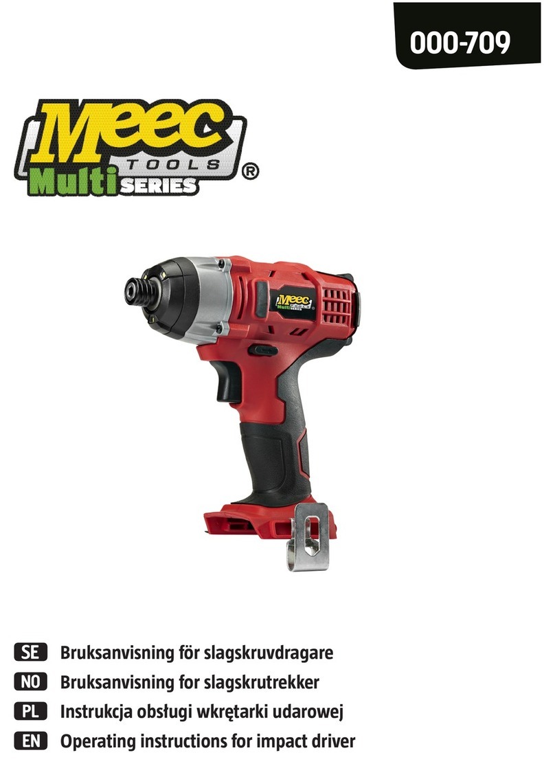 Meec tools 000-709 operating instructions