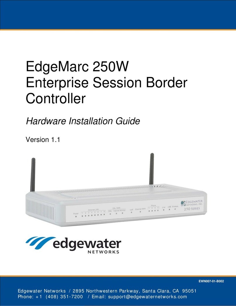 Edgewater Networks EdgeMarc 250W Hardware installation guide