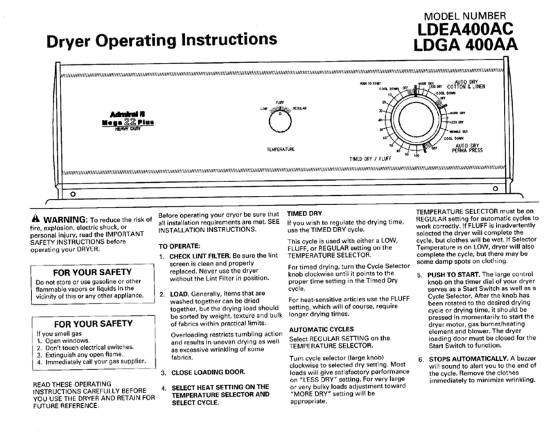 Admiral mega 22 plus ldea400ac User manual