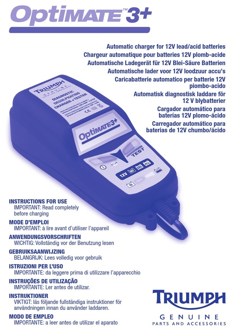 Triumph Optimate 3 Plus Instructions for use