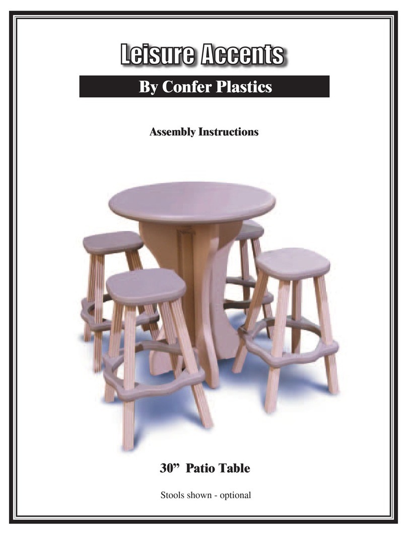 Confer Plastics Leisure Accents Assembly instructions