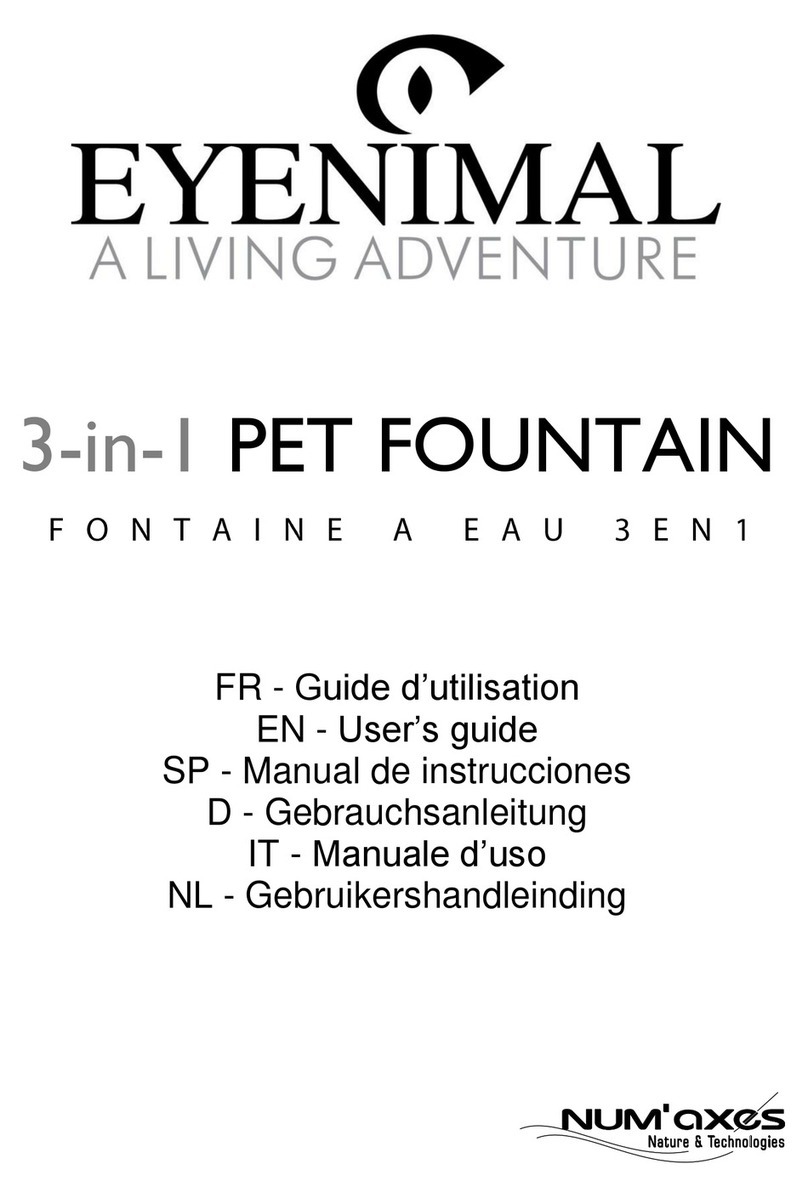 Num'axes 3-in-1 Pet Fountain User manual
