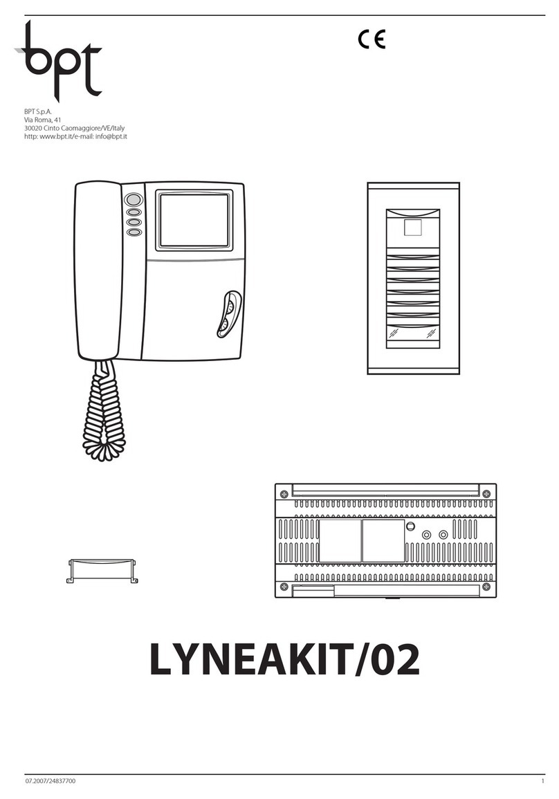 Bpt LYNEAKIT/02 Operation manual