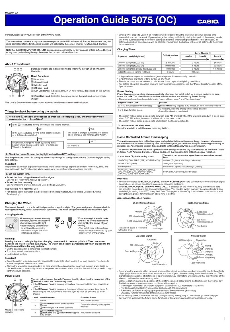 Casio 5075 User manual