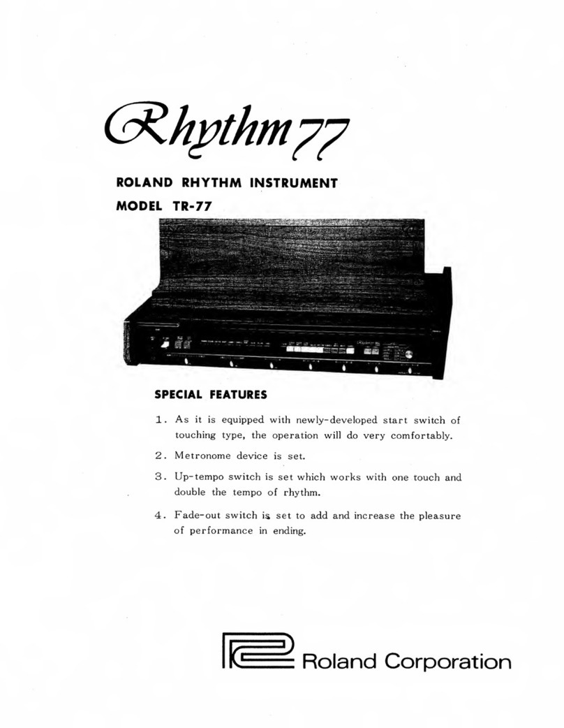 Roland TR-77 User manual Roland TR-77 User manual