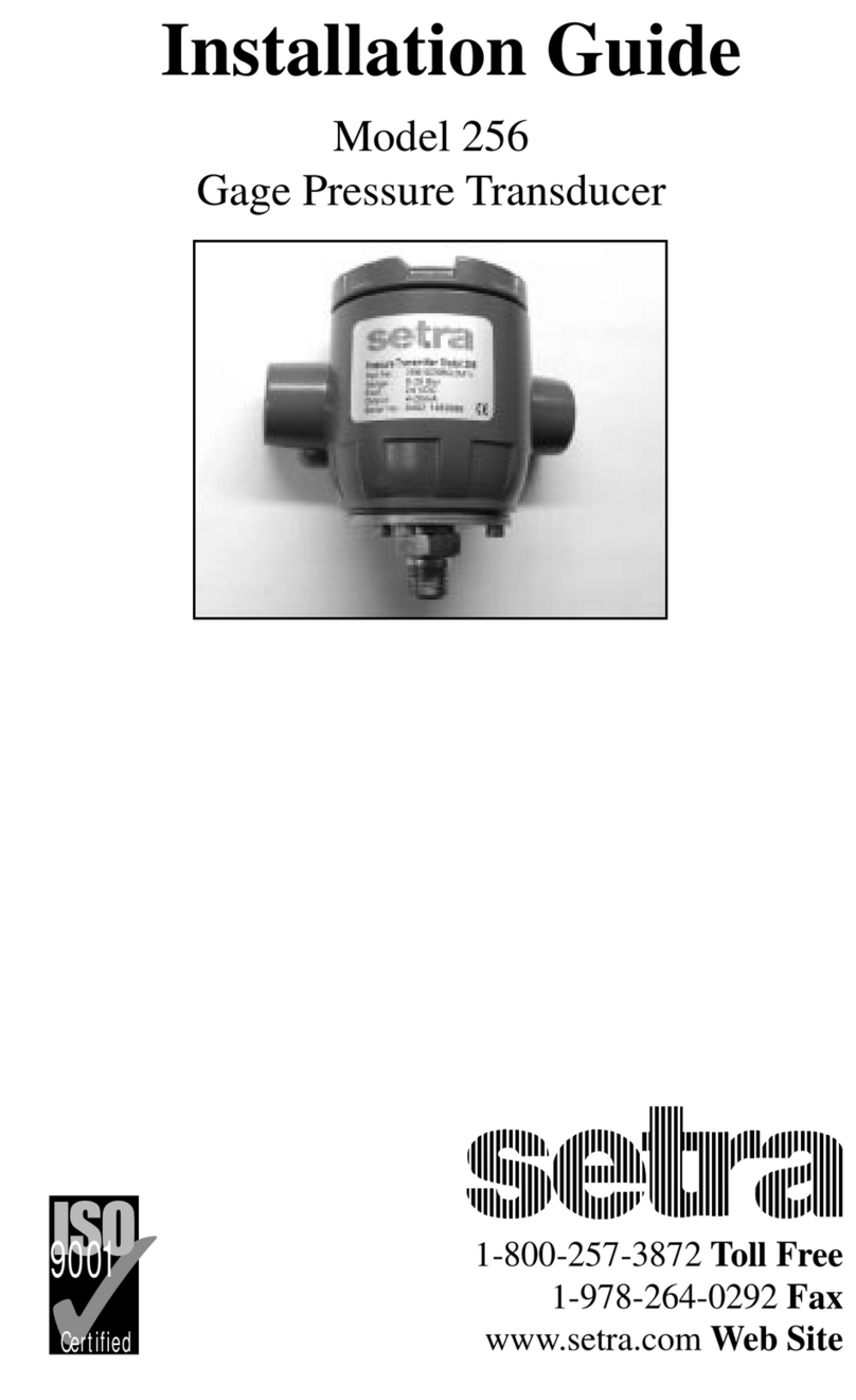 Setra Systems 256 User manual