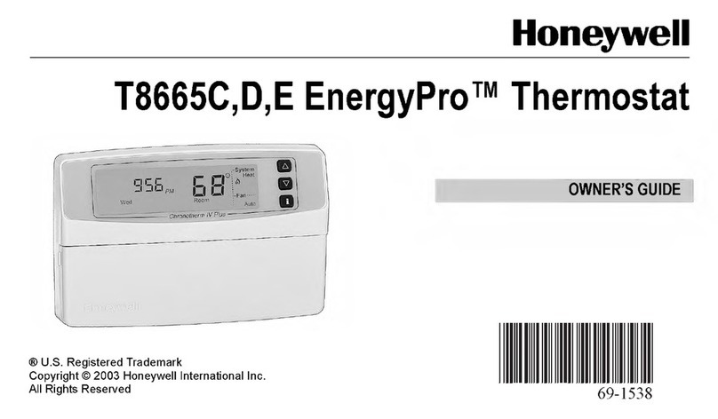 Honeywell EnergyPro T8665C User manual Honeywell EnergyPro T8665C User manual