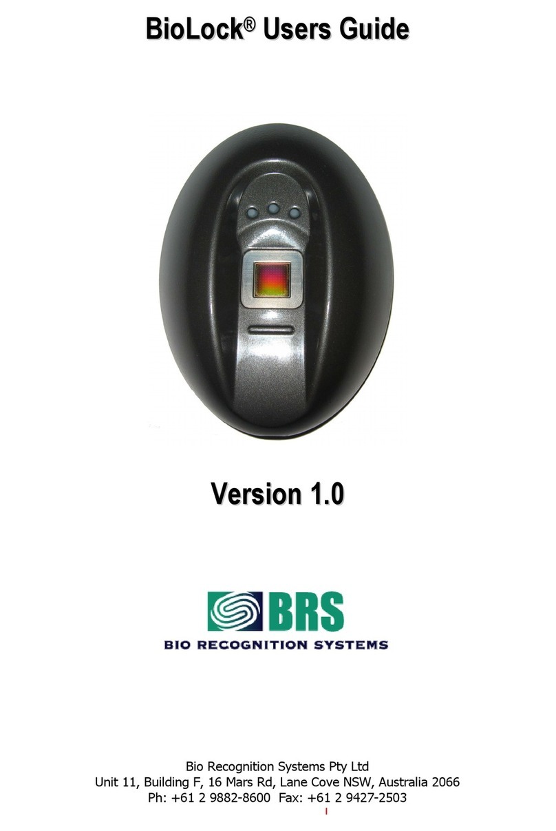 BRS BioLock user guide
