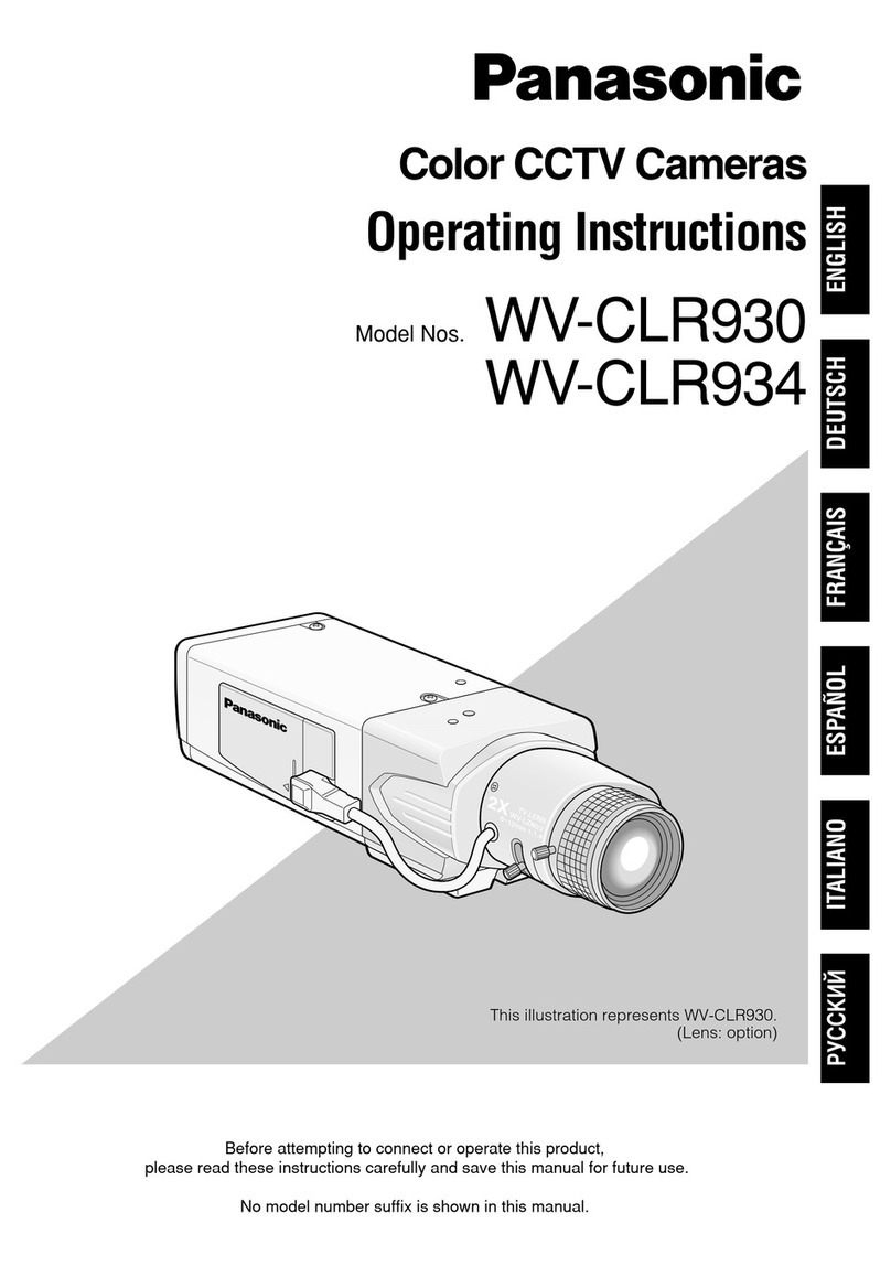 Panasonic WV-CLR930 User manual Panasonic WV-CLR930 User manual
