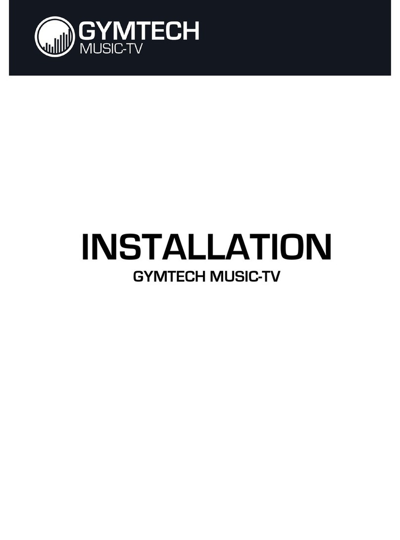 Gymtech music-tv installation manual