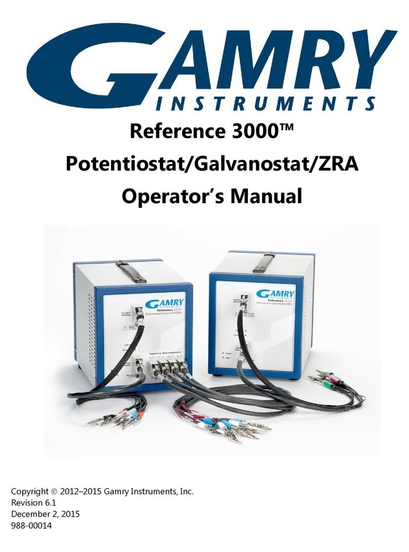 Gamry Reference 3000 Operator's manual