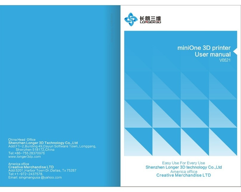 Longer 3D minione user manual
