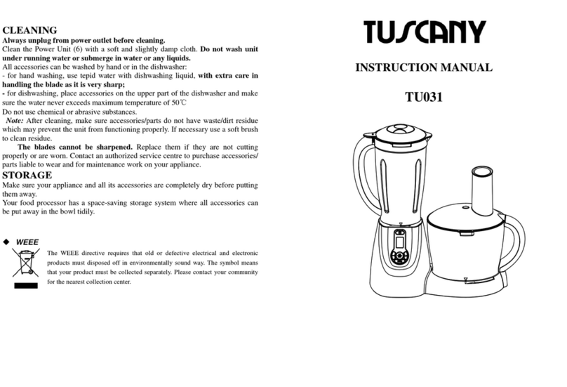 Tuscany TU031 instruction manual
