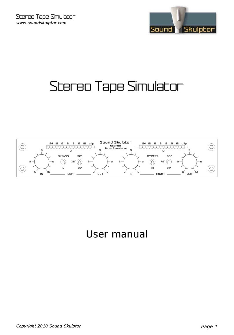 Sound Skulptor stereo tape simulator user manual