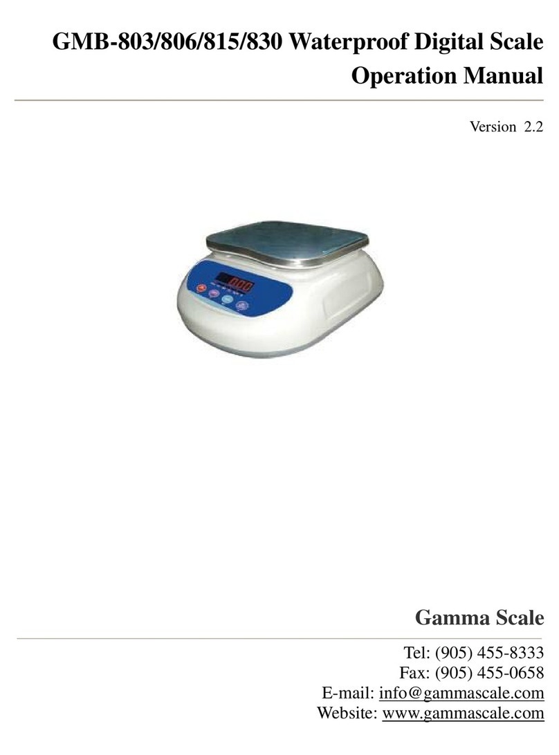 Gamma Scale GMB-803 User manual