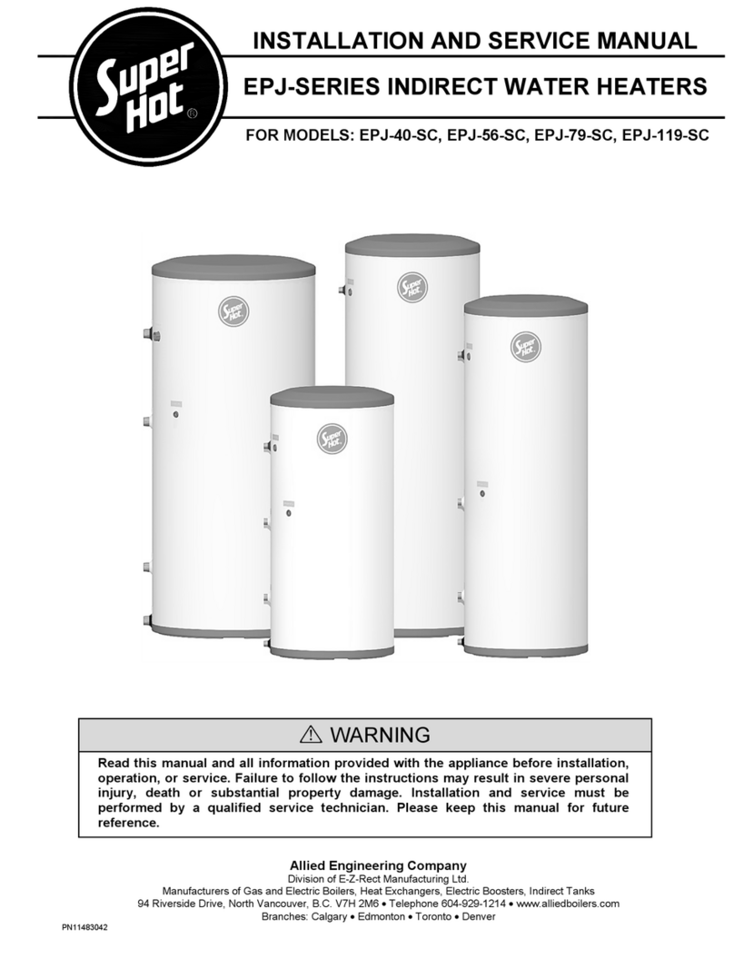 Super Hot EPJ-40-SC Installation and service manual