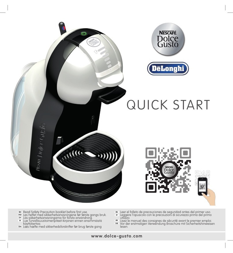 DeLonghi NESCAFE dolce gusto quick start guide